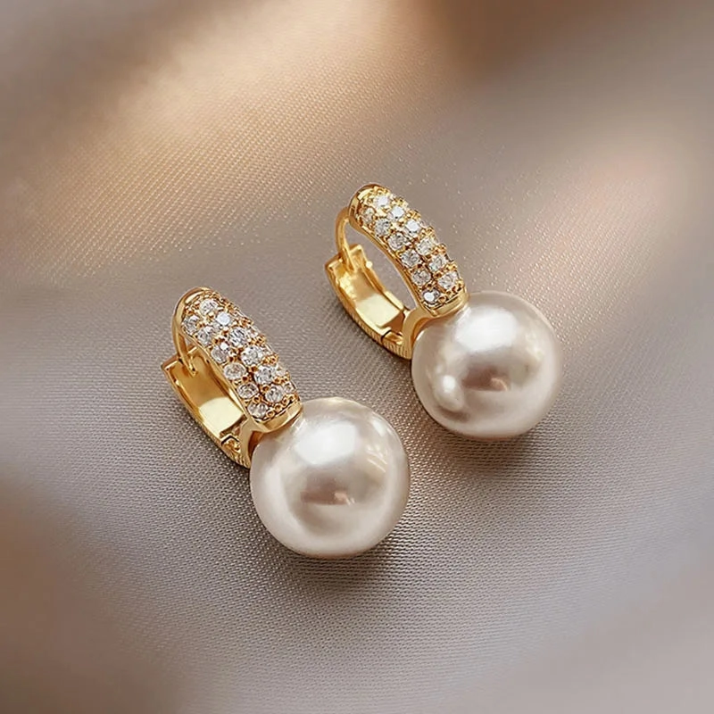 Fashion New Light Luxury Imitation Pearl Drop Earrings for Women
