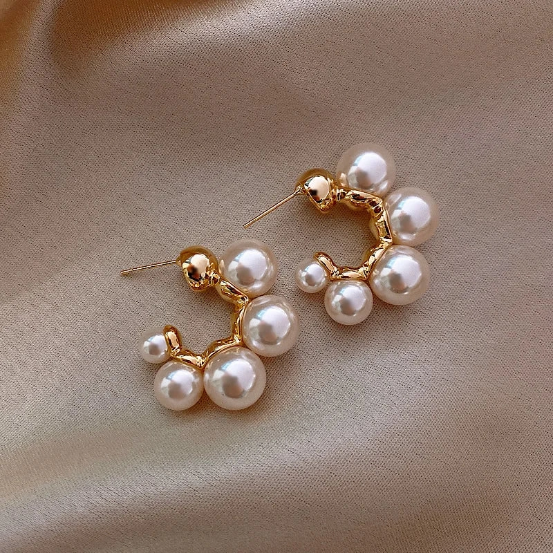 Fashion New Light Luxury Imitation Pearl Drop Earrings for Women