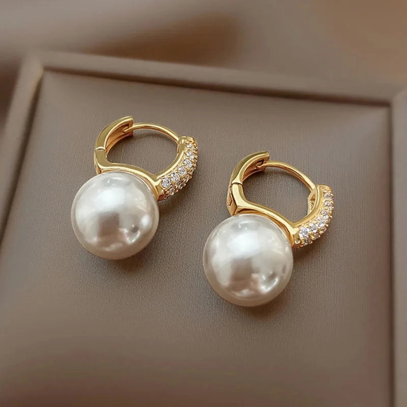 Fashion New Light Luxury Imitation Pearl Drop Earrings for Women