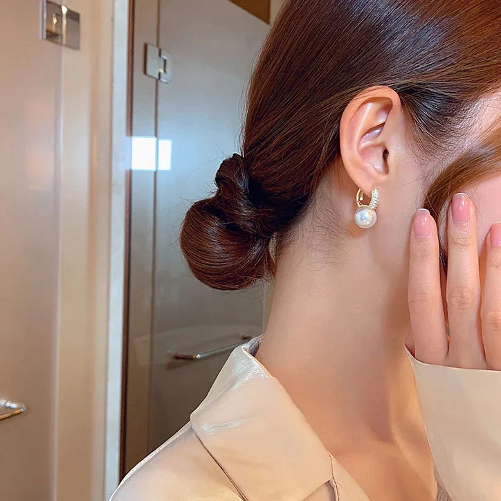 Fashion New Light Luxury Imitation Pearl Drop Earrings for Women