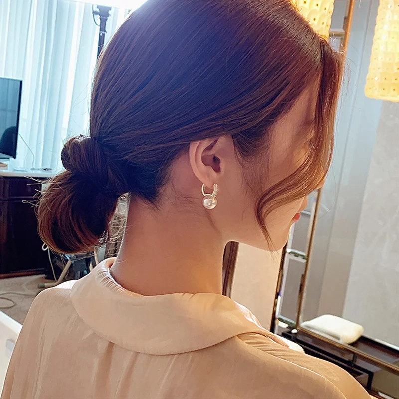 Fashion New Light Luxury Imitation Pearl Drop Earrings for Women