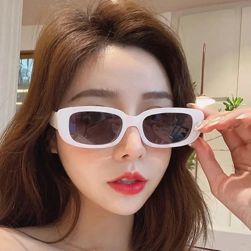 Fashion Sunglasses Classic Retro Square Glasses Women Vintage Eyewear Travel Small Rectangle Anti-Glare Sun Glasses