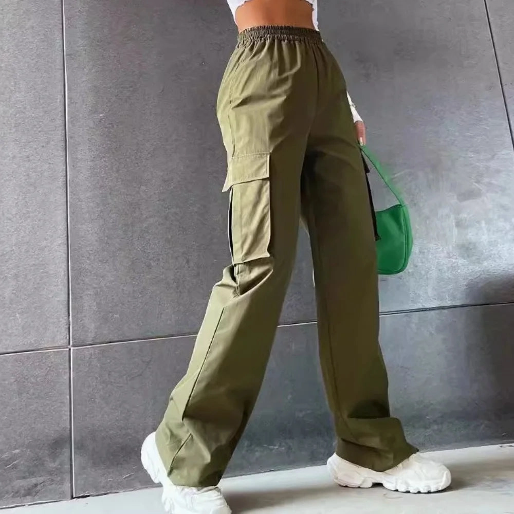 Fashion Women Baggy Joggers Pants Casual Chic High Waist Cargo Trousers