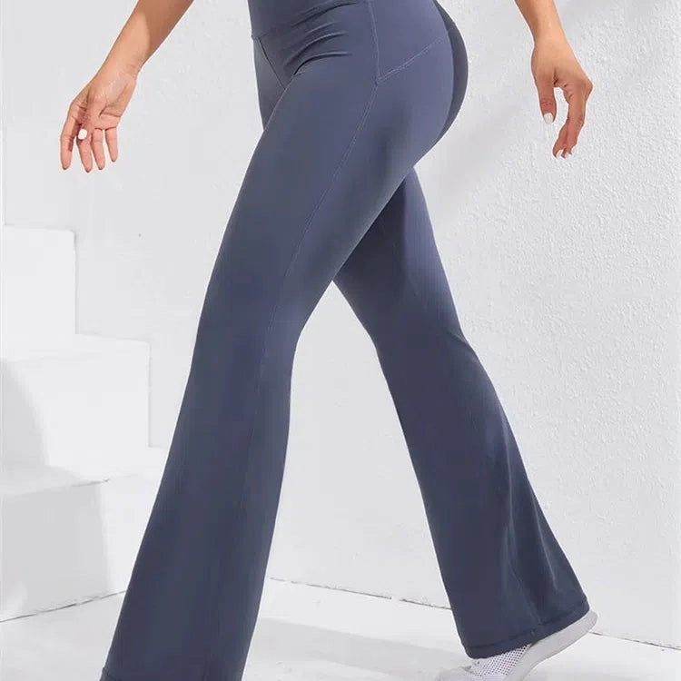 Flare Leggings Yoga Women High Waist Wide Leg Pants Slim Fit