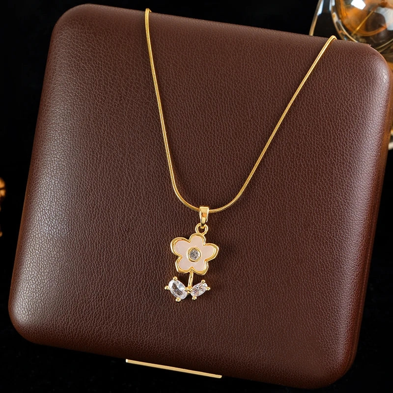 GANEMLY 316L Stainless Steel Starfish Pendant Necklace Women