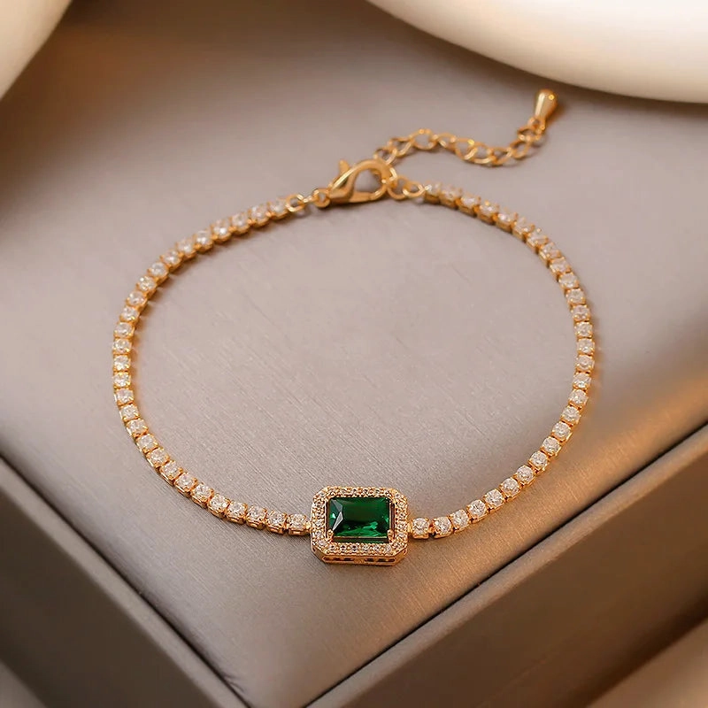 Golden Alloy Sweet Bow Bracelet For Women Adjustable Pearl Zircon Inlay