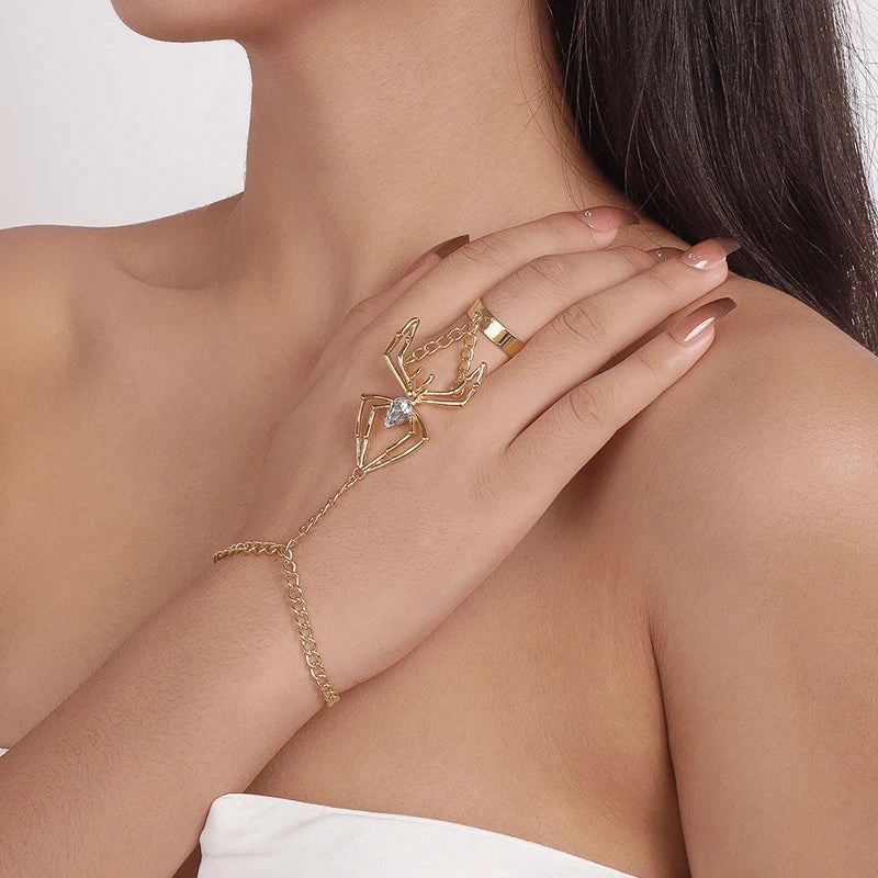 Gothic Exaggerated Snake Shaped Finger Bracelet for Women