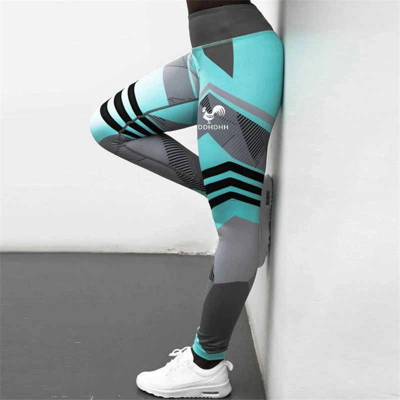 HDDHDHH Brand Print Geometric Elements Yoga Pants High Waist Fitness Leggings for Women