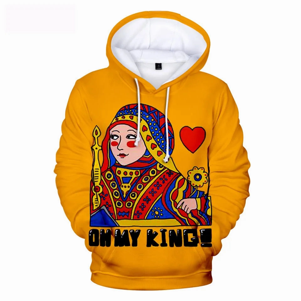 Heart Of The Cards Men's Hoodie 3D Poker Graphic Sweatshirt