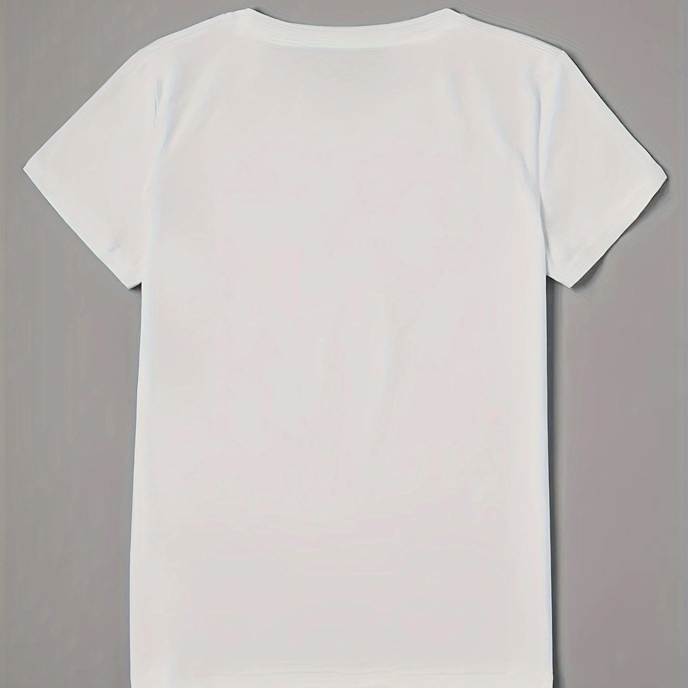 Heart Print T-shirt Short Sleeve Crew Neck Casual Top