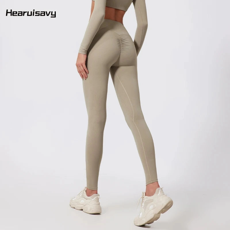 Hearuisavy High Waist Workout Leggings Quick-Dry Yoga Pants