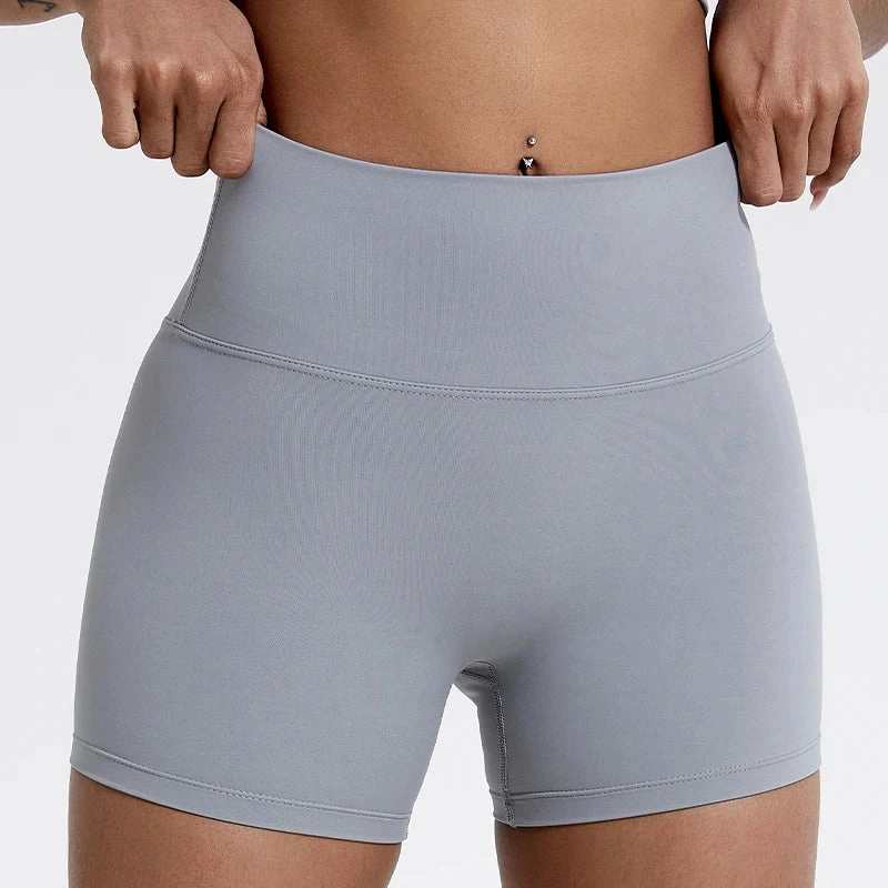 Hearuisavy High Waist Yoga Shorts Women Buttock Lift Slim Fit