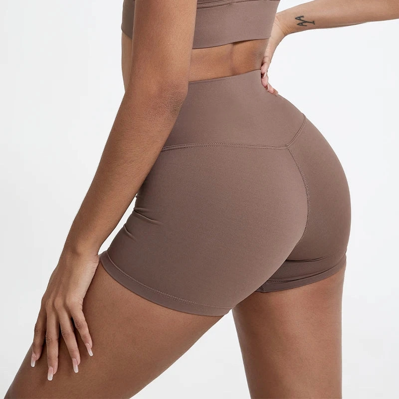 Hearuisavy High Waist Yoga Shorts Women Buttock Lift Slim Fit