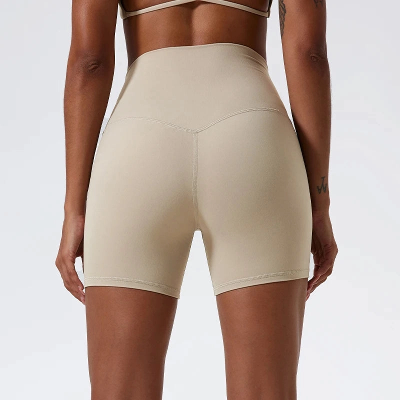 Hearuisavy Soft Yoga Shorts High Waist Buttock Lift Leggings