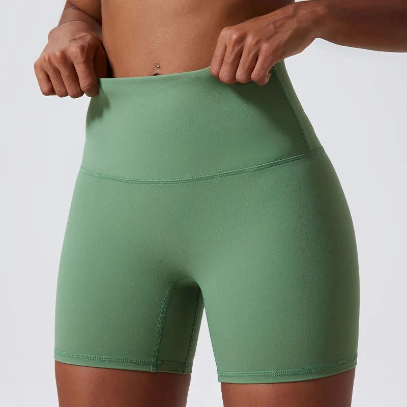 Hearuisavy Soft Yoga Shorts High Waist Buttock Lift Leggings