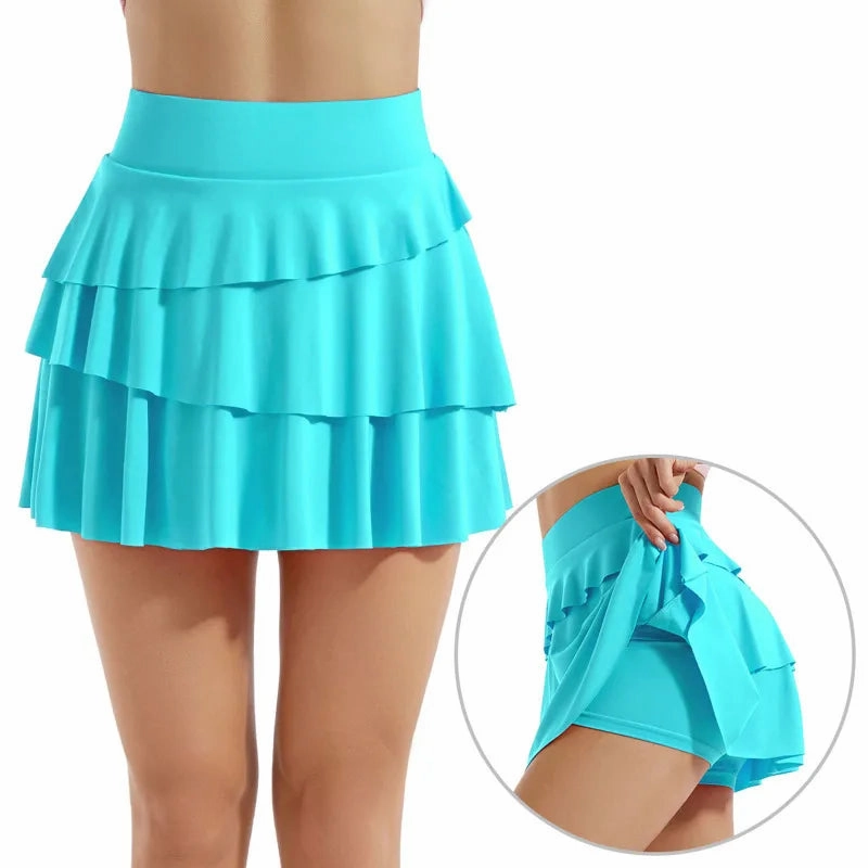 Hide Women Sports Tennis Skirts Skirt Fitness Shorts High Waist Athletic Quick Dry Skort with Pocket for Active Lifestyles