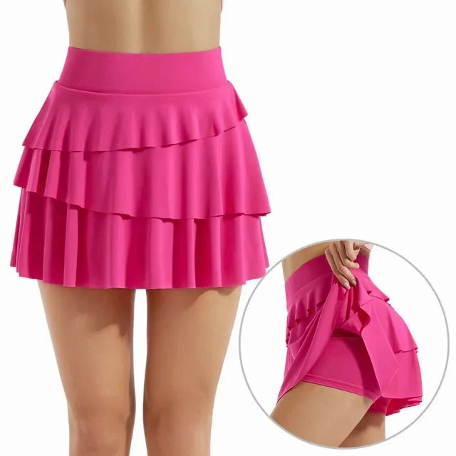 Hide Women Sports Tennis Skirts Skirt Fitness Shorts High Waist Athletic Quick Dry Skort with Pocket for Active Lifestyles