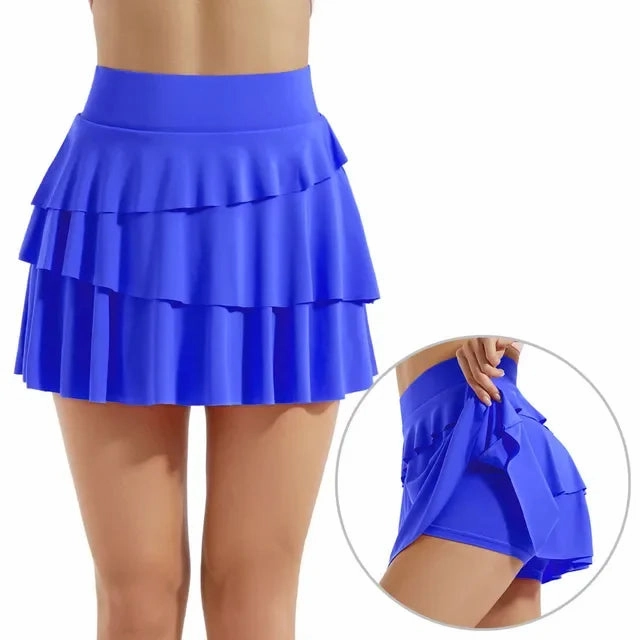 Hide Women Sports Tennis Skirts Skirt Fitness Shorts High Waist Athletic Quick Dry Skort with Pocket for Active Lifestyles