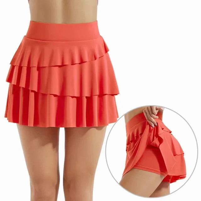 Hide Women Sports Tennis Skirts Skirt Fitness Shorts High Waist Athletic Quick Dry Skort with Pocket for Active Lifestyles