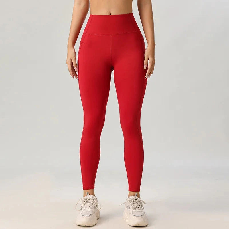 High Elastic Breathable Sportswear Ladies Leggings with Pocket