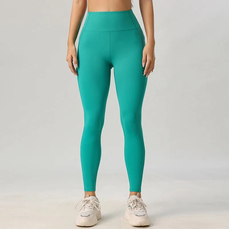 High Elastic Breathable Sportswear Ladies Leggings with Pocket