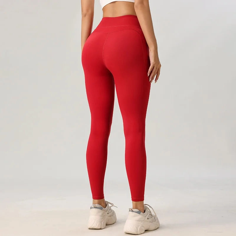High Elastic Breathable Sportswear Ladies Leggings with Pocket