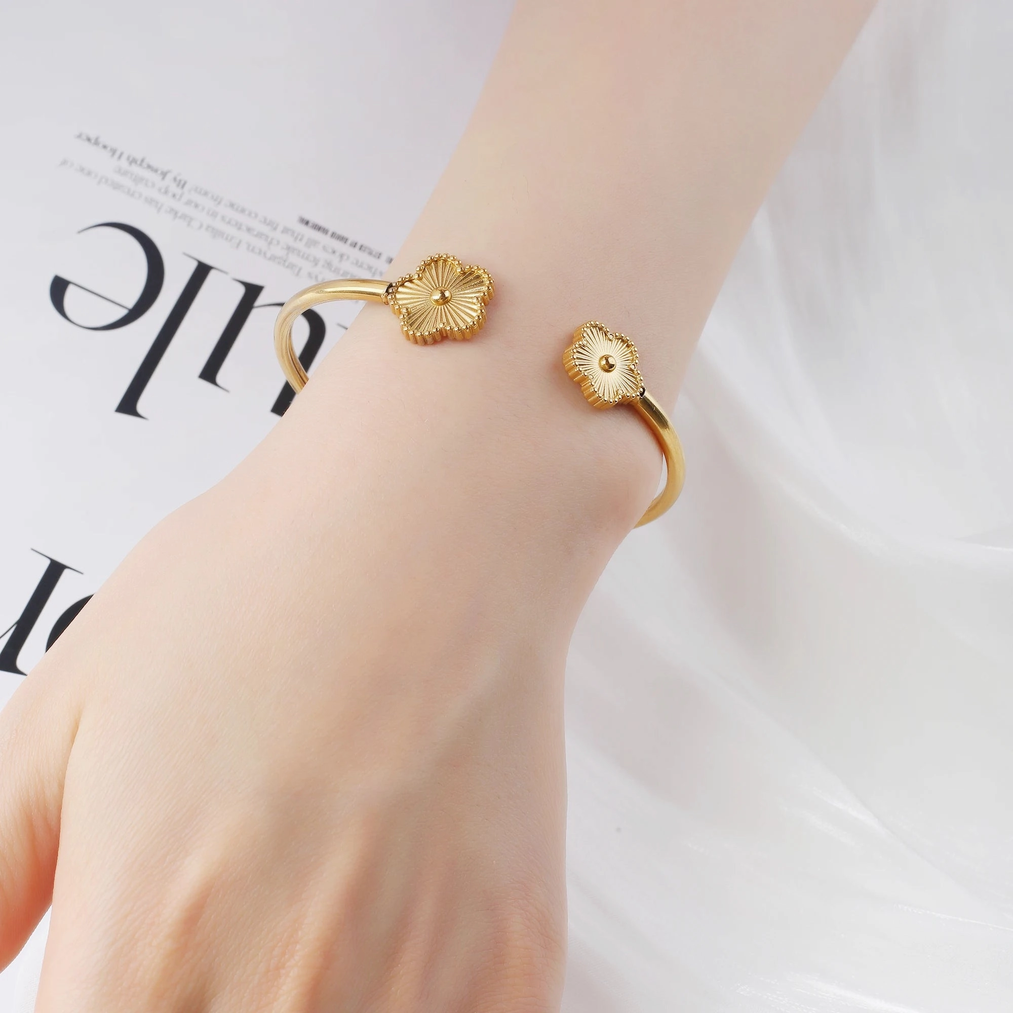 High Quality Luxury Stainless Steel Botanical Jewelry Set for Women