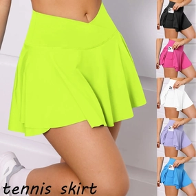 High Waist Golf Skirt Women V Summer Running Tennis Sport Shorts with Pockets