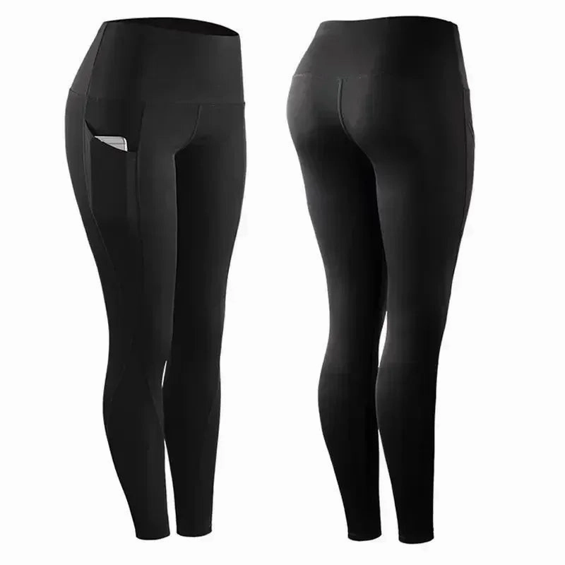 High Waist Legging Pockets Fitness Bottoms Quick-Dry Yoga Pants