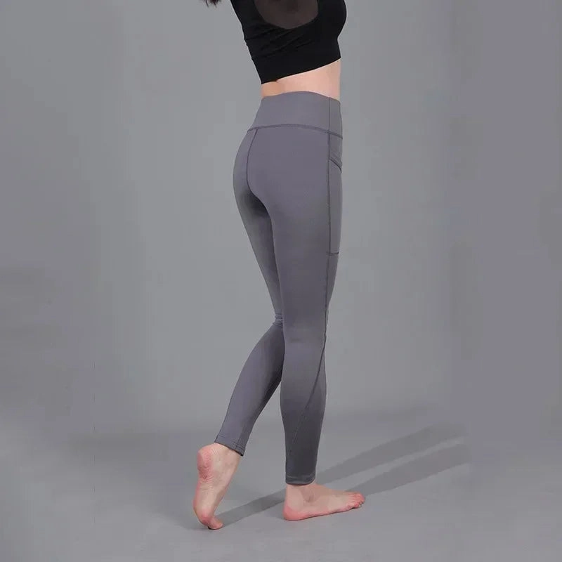 High Waist Legging Pockets Fitness Bottoms Quick-Dry Yoga Pants