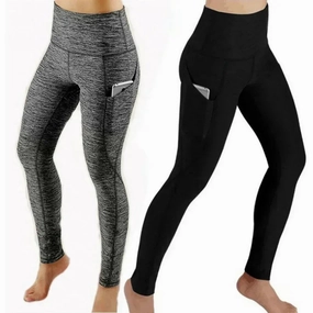 High Waist Legging Pockets Fitness Bottoms Quick-Dry Yoga Pants