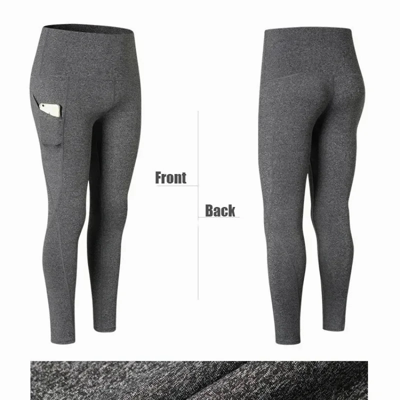 High Waist Legging Pockets Fitness Bottoms Quick-Dry Yoga Pants