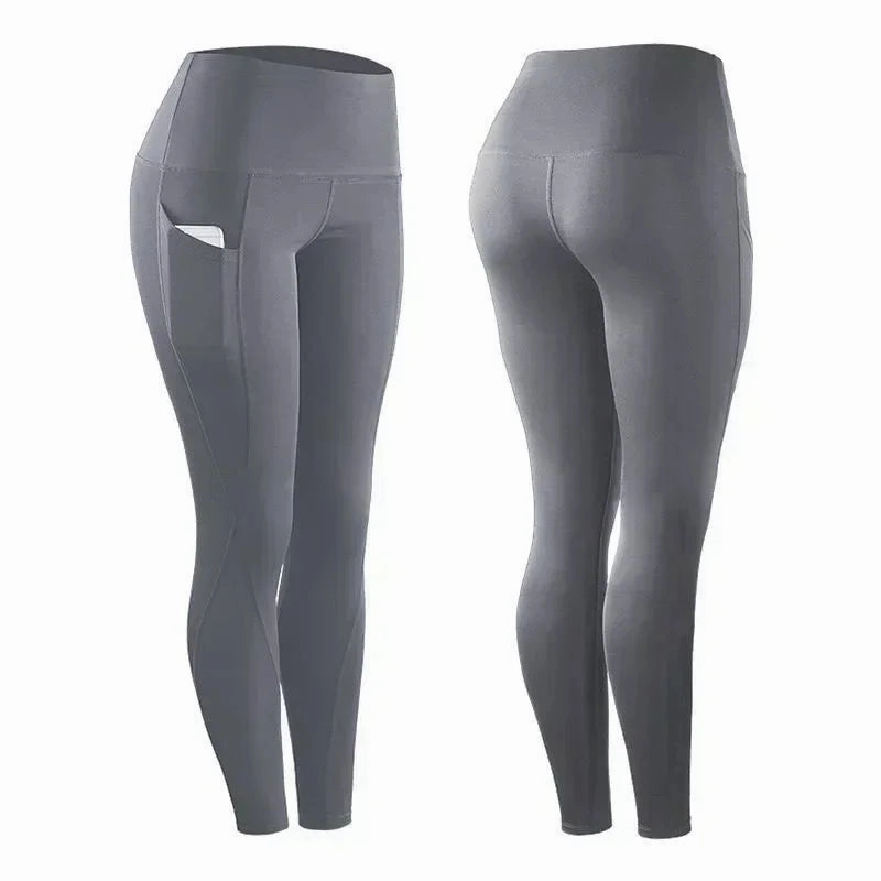 High Waist Legging Pockets Fitness Bottoms Quick-Dry Yoga Pants