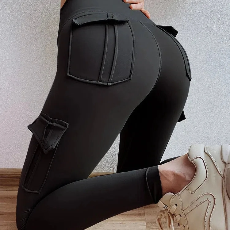 High Waist Multi-pocket Pants Yoga Leggings For Women