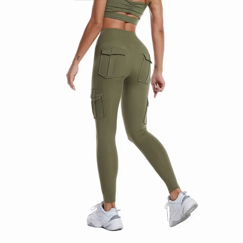 High Waist Multi-pocket Pants Yoga Leggings For Women