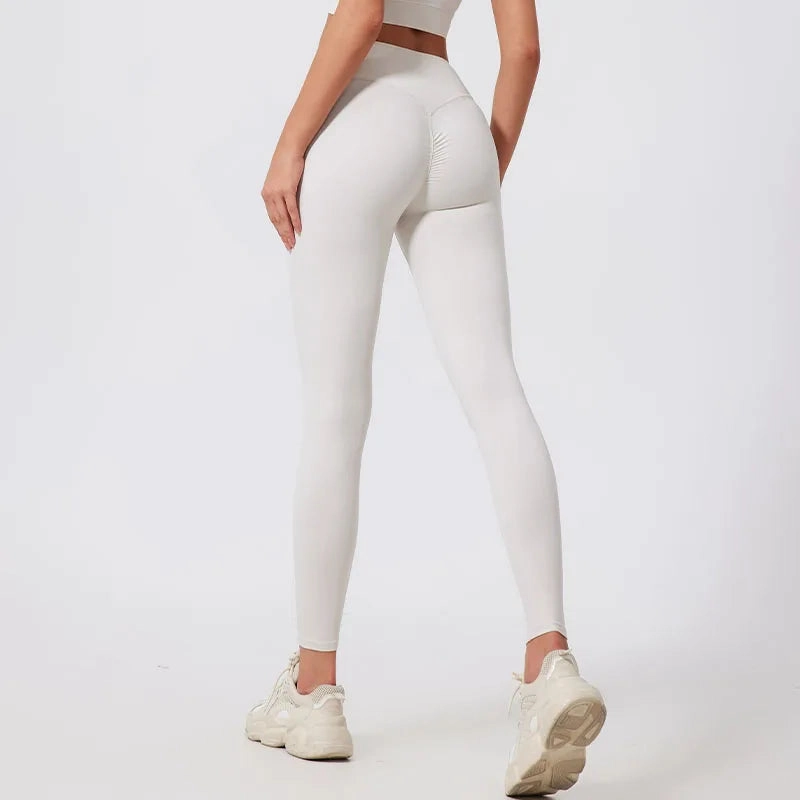High Waist Quick-Dry Fitness Leggings for Women - Breathable, Compressed, and Anti-Wrinkle Tights for Yoga, Running, and Gym Workouts