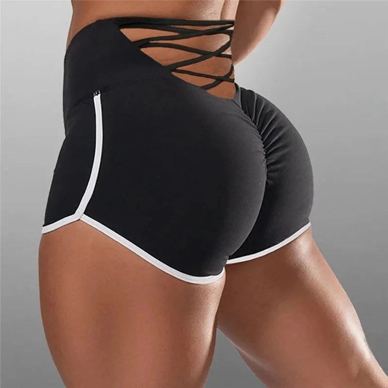 High Waist Sexy Women's Sports Shorts Athletic Breathable Gym Yoga