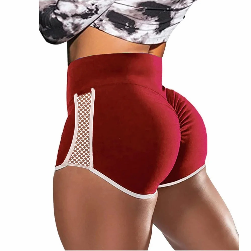 High Waist Sport Shorts Quick-Drying Slim Fit Yoga Run Shorts