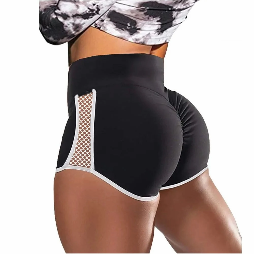 High Waist Sport Shorts Quick-Drying Slim Fit Yoga Run Shorts