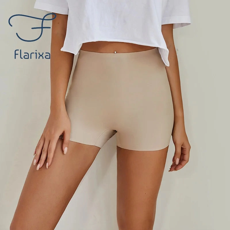 High Waist Women's Safety Shorts Under Skirt Ice Silk Seamless Boxer Briefs Breathable Cycling Pants for Comfort and Movement