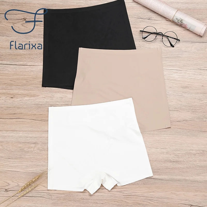High Waist Women's Safety Shorts Under Skirt Ice Silk Seamless Boxer Briefs Breathable Cycling Pants for Comfort and Movement
