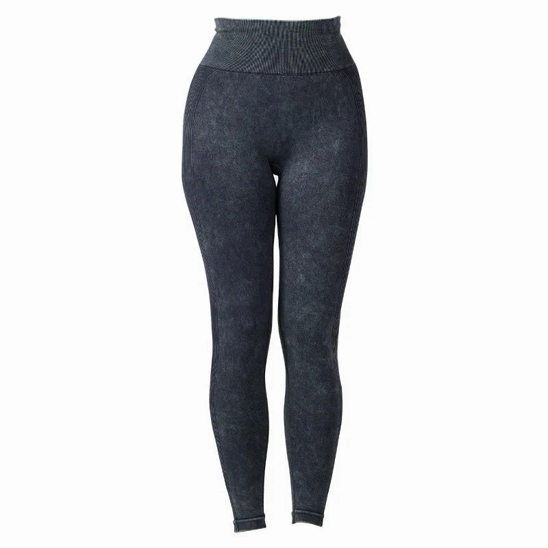 High Waisted Frosted Yoga Pants for Hip Lifting Fitness
