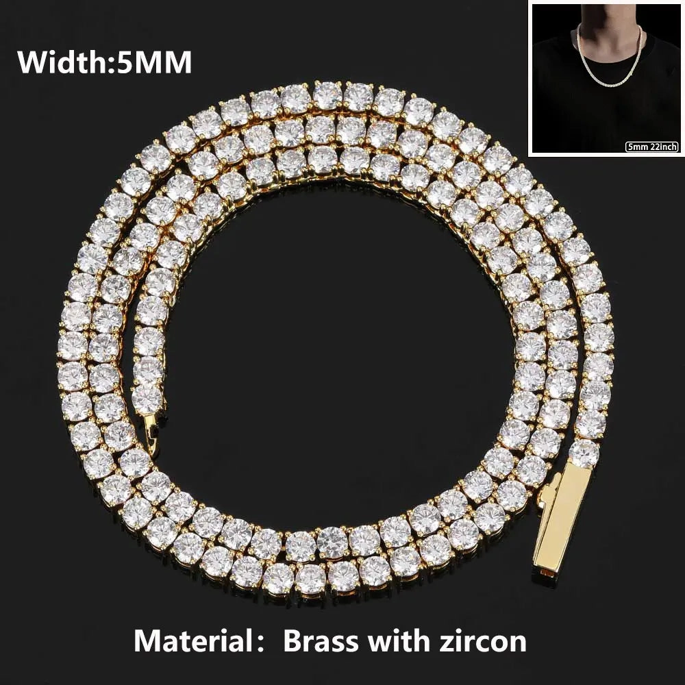 Hip Hop Jewelry Cubic Zirconia Iced Out Bling Necklace