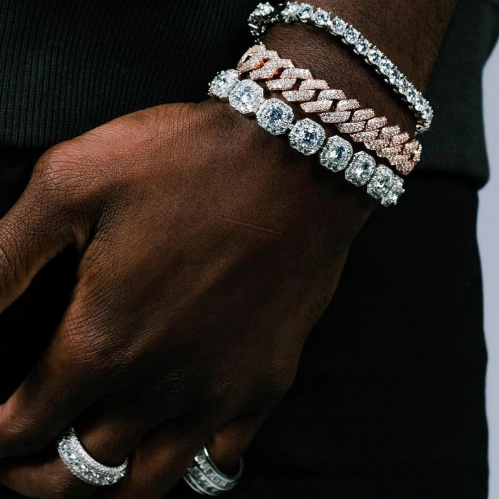 Hip Hop Jewelry Cubic Zirconia Iced Out Bling Necklace