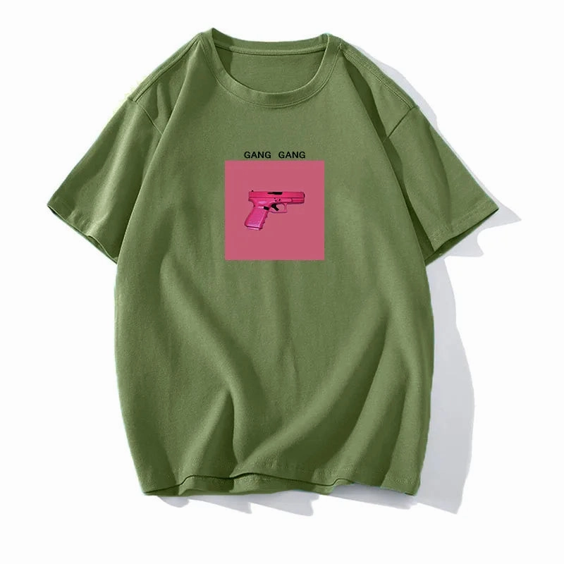 Hirsionsan Oversized Graphic T Shirt Women Summer Casual Tee
