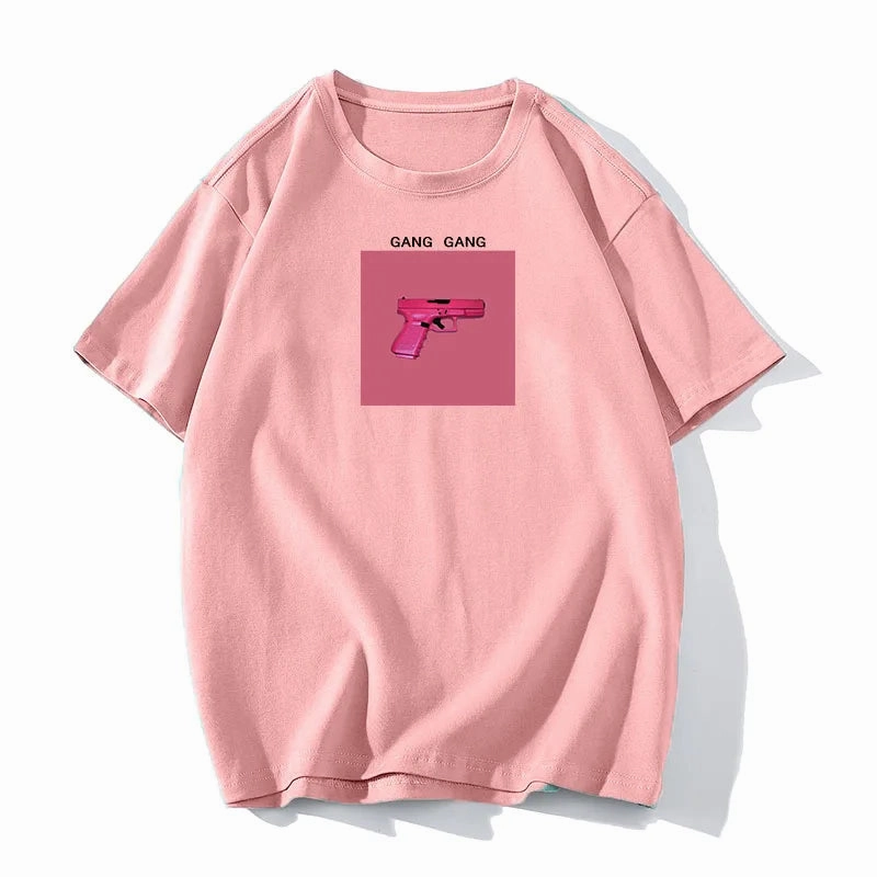 Hirsionsan Oversized Graphic T Shirt Women Summer Casual Tee
