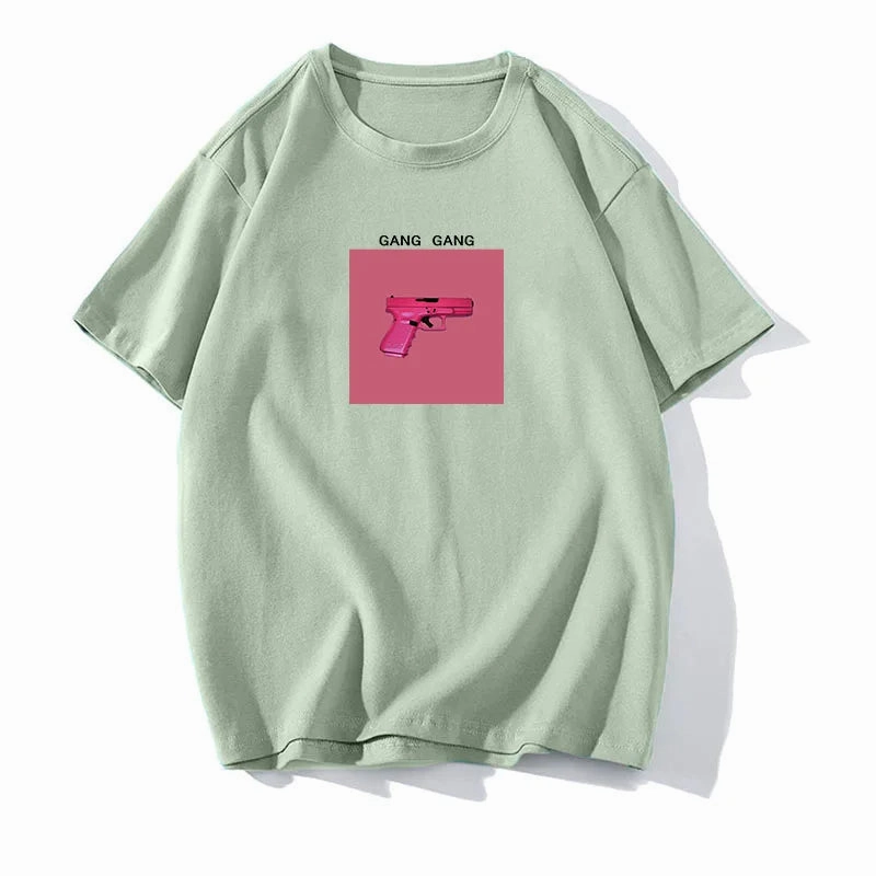 Hirsionsan Oversized Graphic T Shirt Women Summer Casual Tee