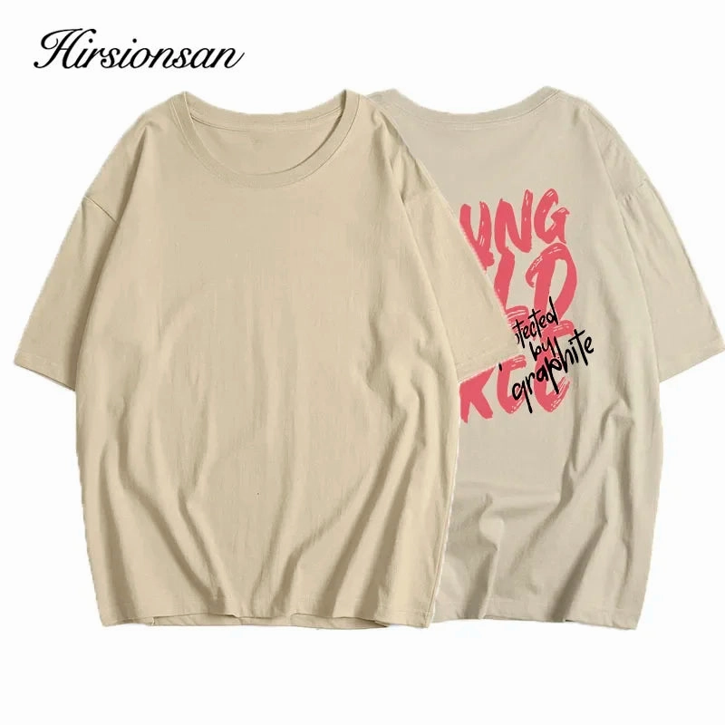 Hirsionsan Vintage Letter V Printed T Shirt Women Summer Soft Cotton Oversized Gothic Tee