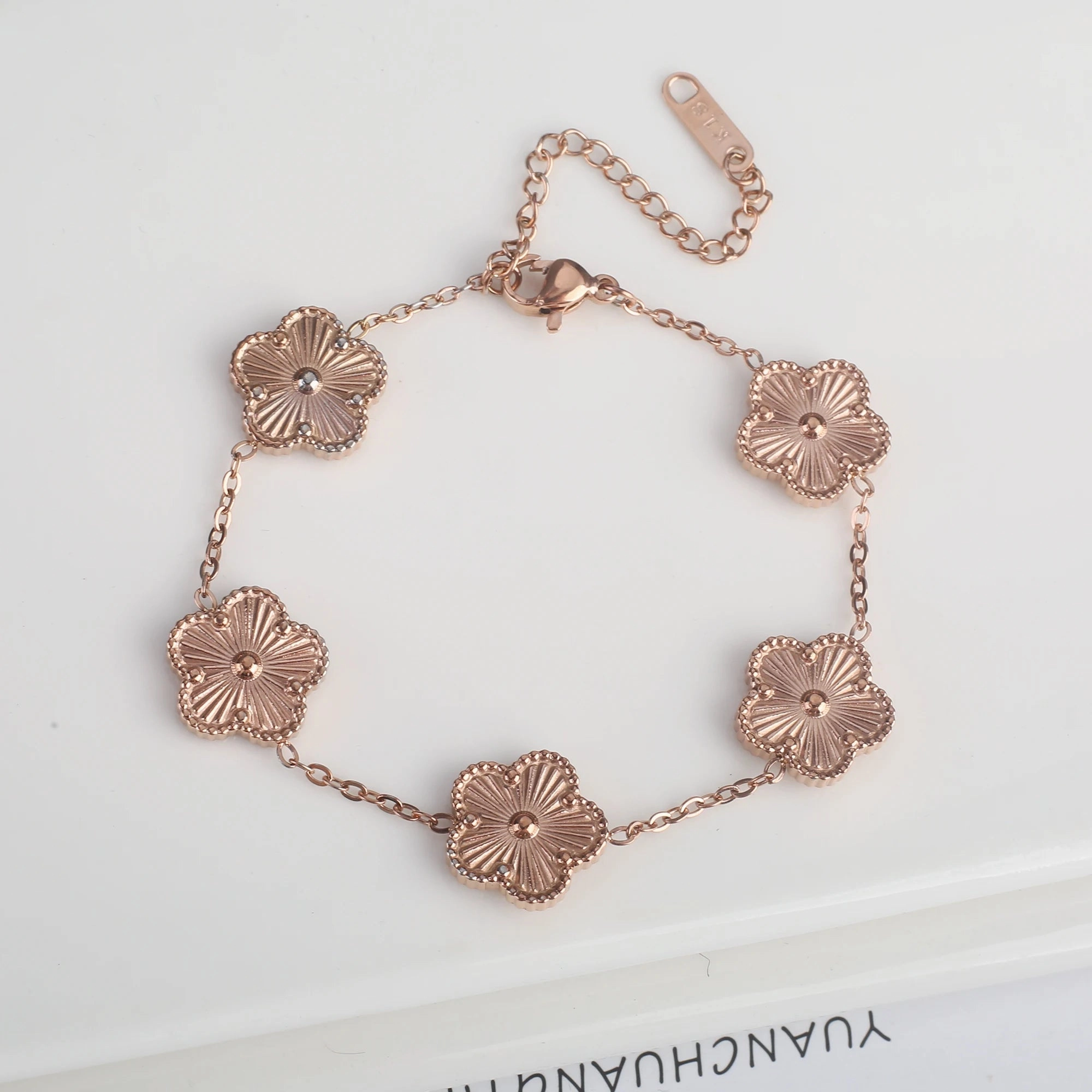 Hot Sale Stainless Steel Adjustable Clover Bracelet for Women