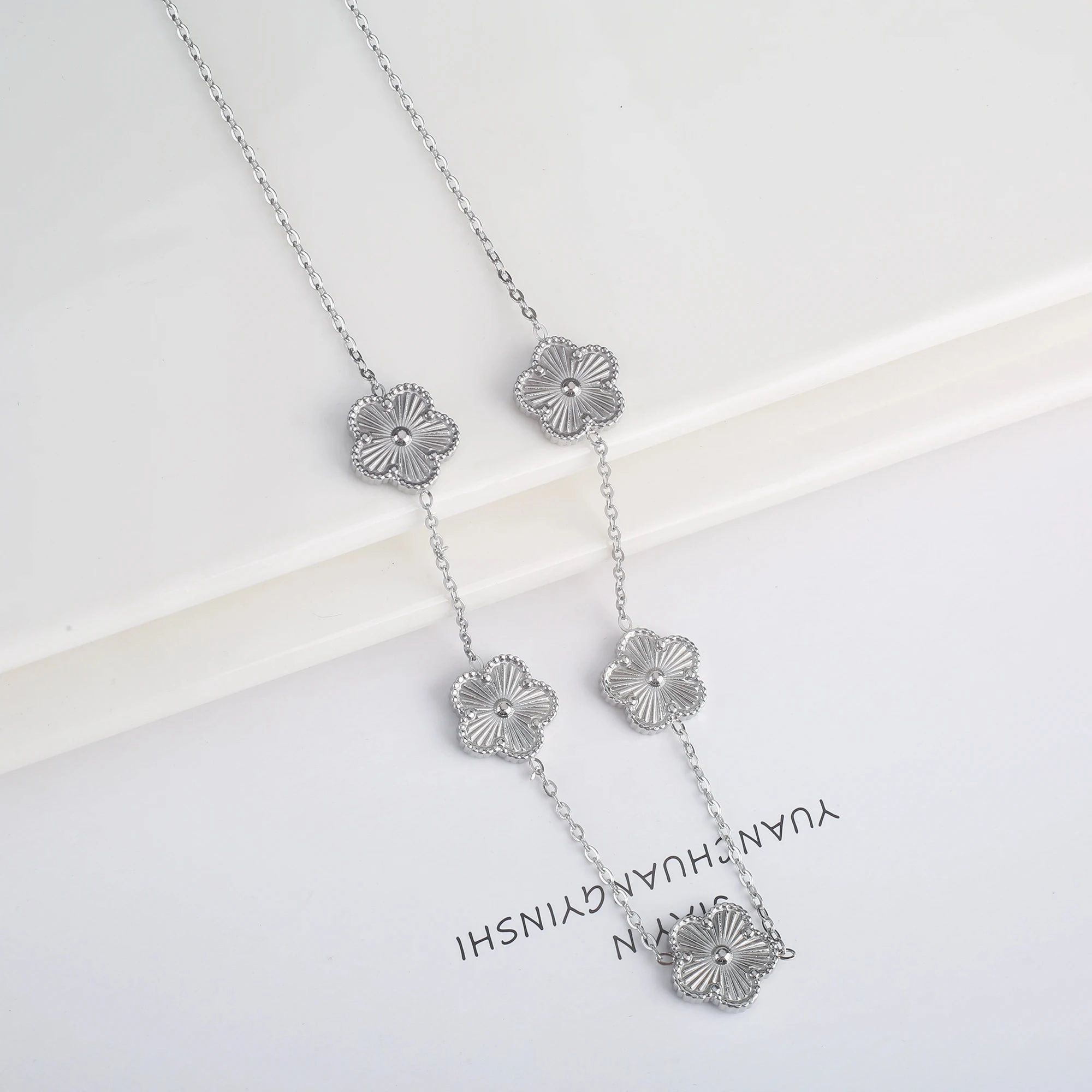 Hot Sale Stainless Steel Adjustable Clover Bracelet for Women
